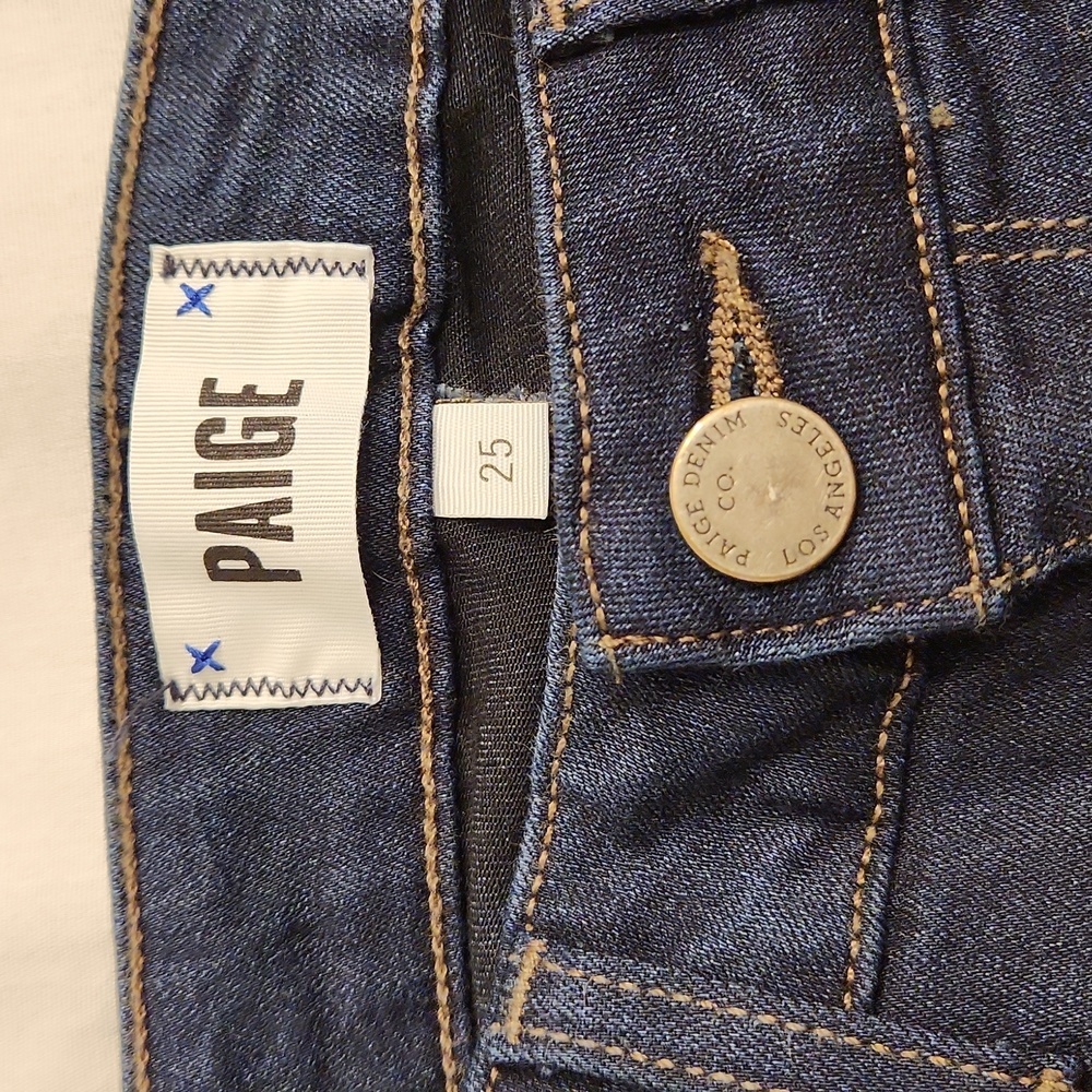 Paige jeans Skyline Ankle Peg women's 25 dark wash blue - Picture 3 of 14